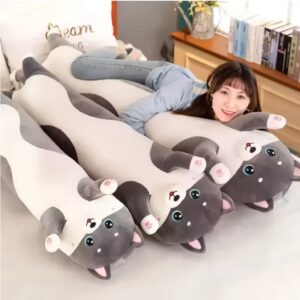 Lovely Husky Body Pillow – Soft Side Sleeping Plush 50–130cm, Gift for Friends & Home Decor